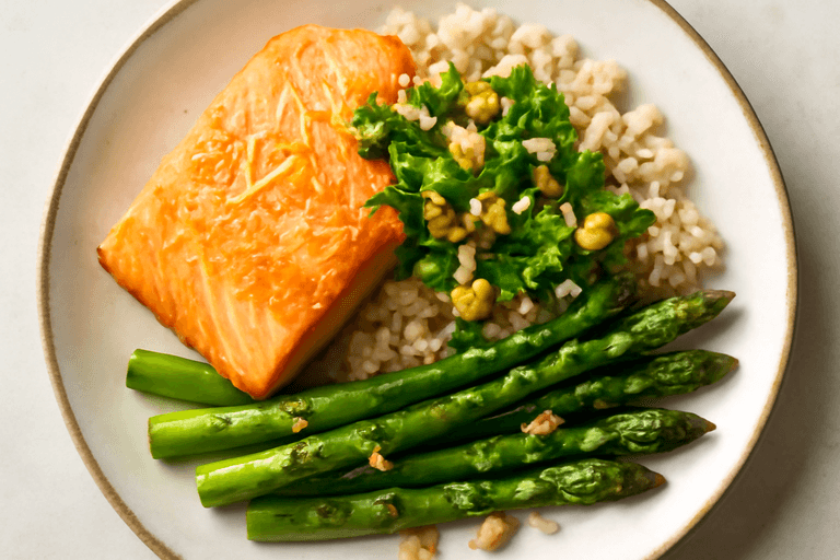 Gebakken Zalm met Groene Asperges & Citroensalsa