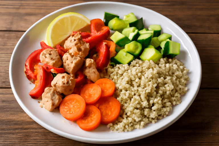 Κοτόπουλο σοτέ με λαχανικά και κινόα