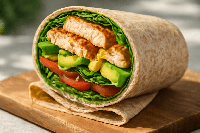 Kycklingwrap med Avokado & Spenat