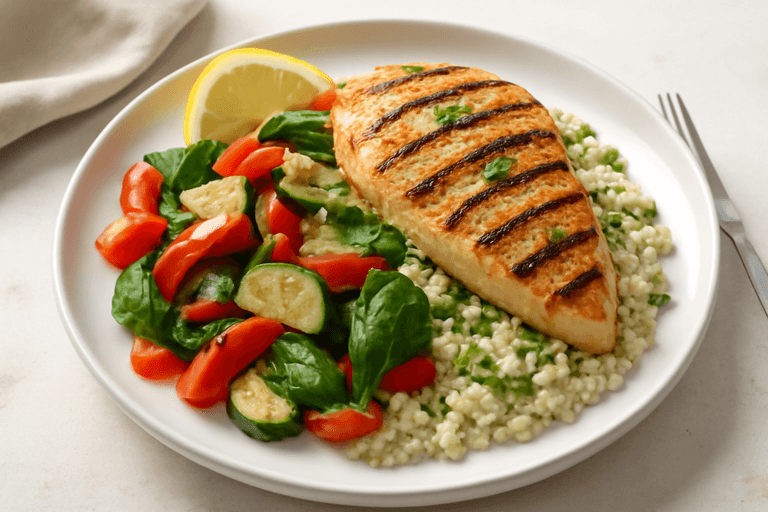 Κοτόπουλο Σχάρας με Λαχανικά & Κινόα