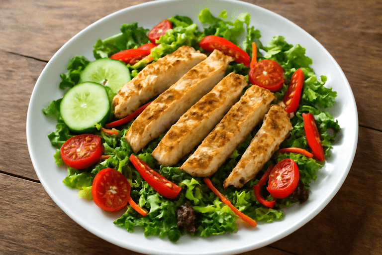 Salată clasică de pui cu legume crocante