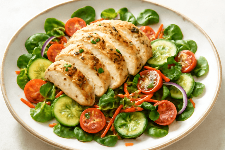Salată Clasică cu Piept de Pui la Grătar și Legume Fresh