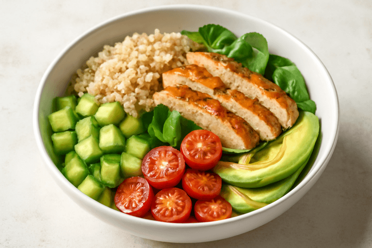 Куриный филе-боул с киноа и овощами