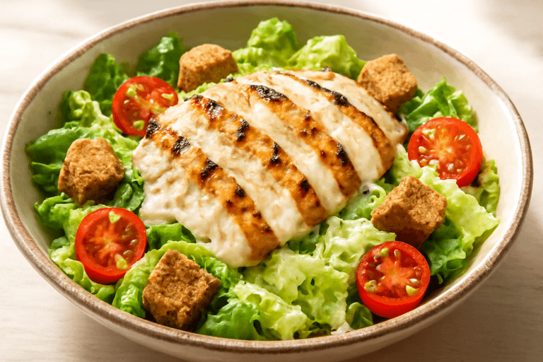 Salade César Allégée au Poulet Grillé
