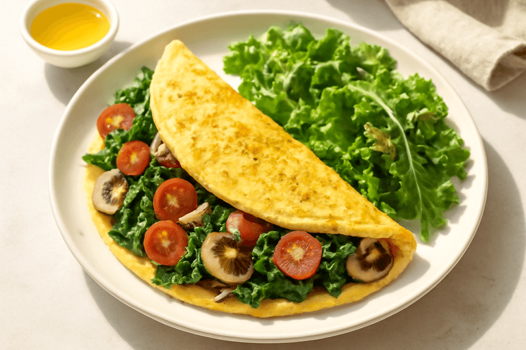 Omelette légère aux légumes du matin
