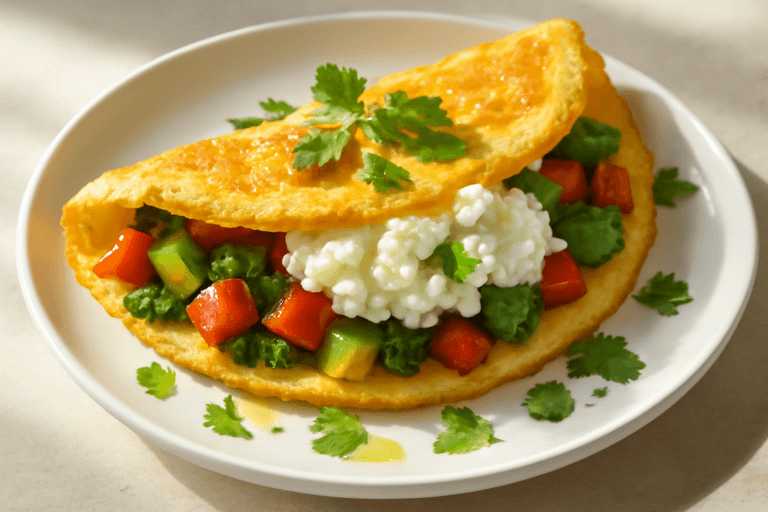 Omletă sățioasă cu legume colorate