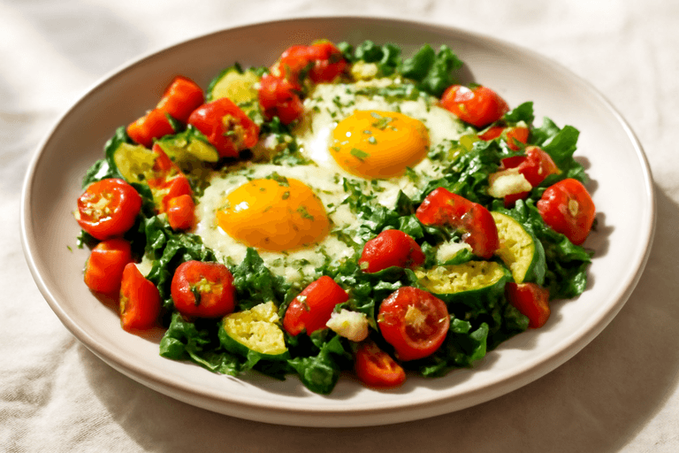 Protein-Power Frühstücks-Skillet mit Gemüse
