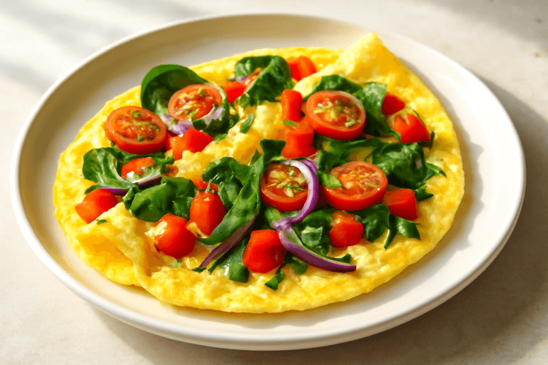 Omelette minceur aux légumes méditerranéens