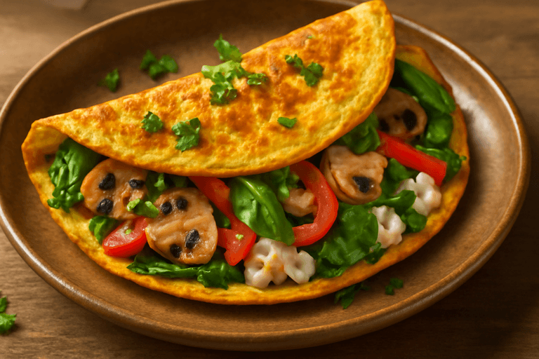 Proteinreicher Gemüse-Omelett-Start