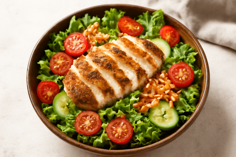 Salată clasică de pui cu legume proaspete