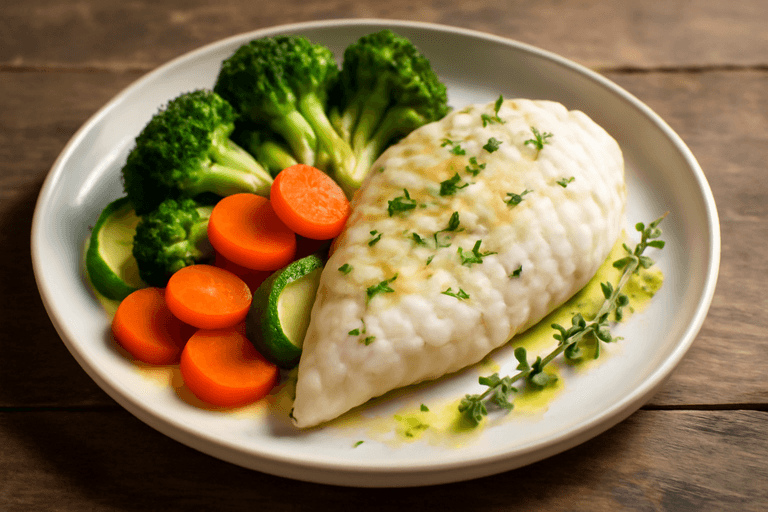 Куриное филе с овощами на пару и ароматными травами