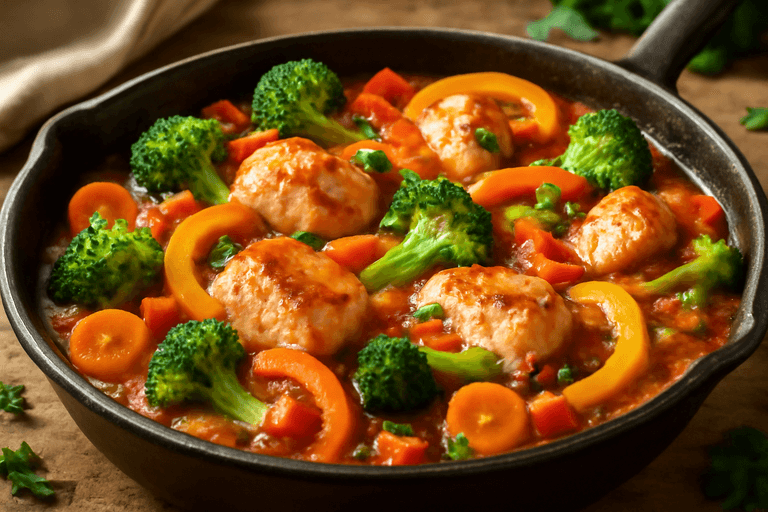 Proteinrik kycklinggryta med grönsaker