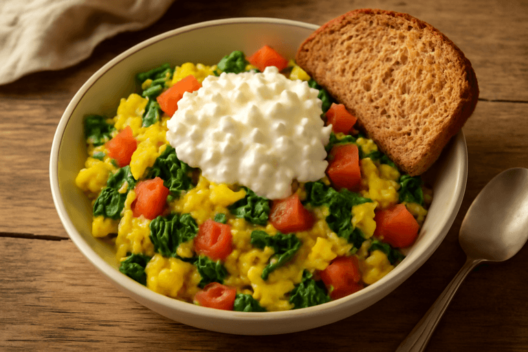 Bol Petit-Déjeuner Protéiné aux Œufs & Légumes