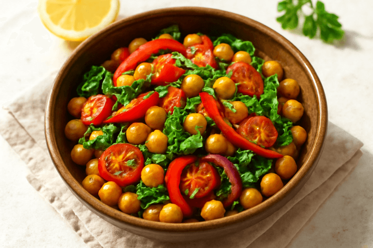 Protein-Packed Chickpea & Spinach Stir-Fry Bowl