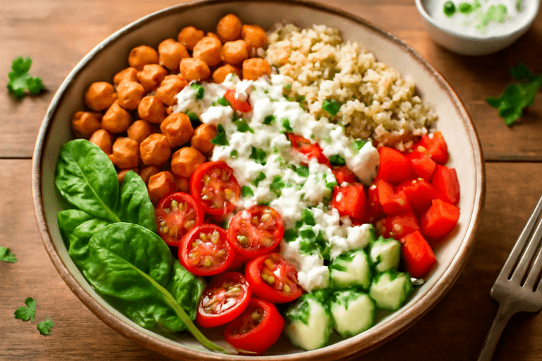 Greek-Inspired Chickpea Power Bowl