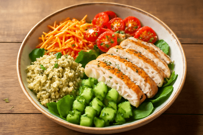 Ensalada Nutritiva de Pollo y Quinoa Clásica