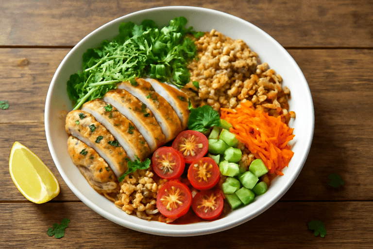 Salade Poulet Vitalité aux Légumes Croquants