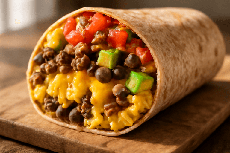 Power-Frühstücks-Burrito für Muskelaufbau