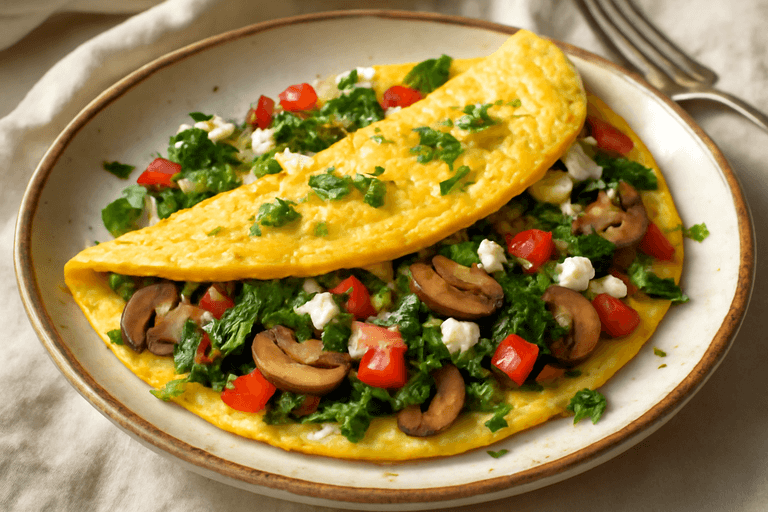 Proteinreiches Gemüse-Omelett