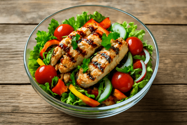 Salată clasică de pui cu legume crocante