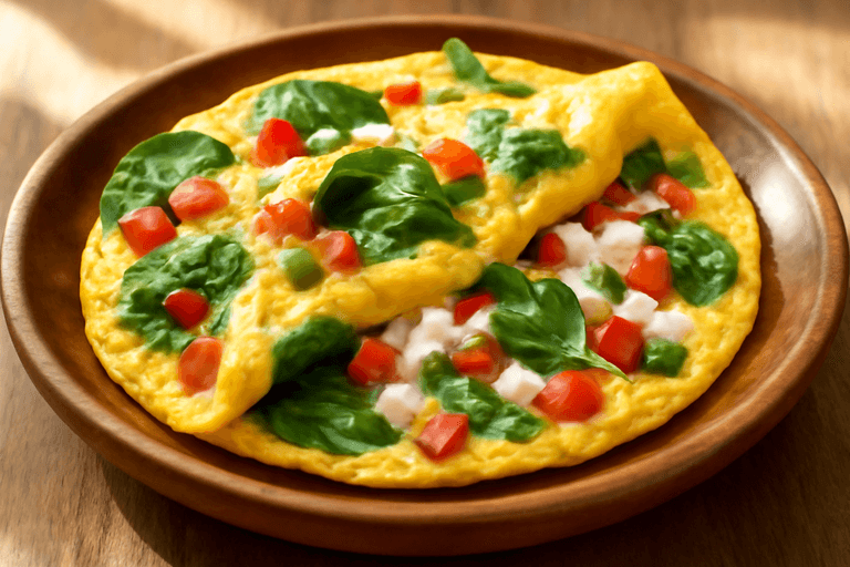 Omletă Clasică cu Legume și Brânză