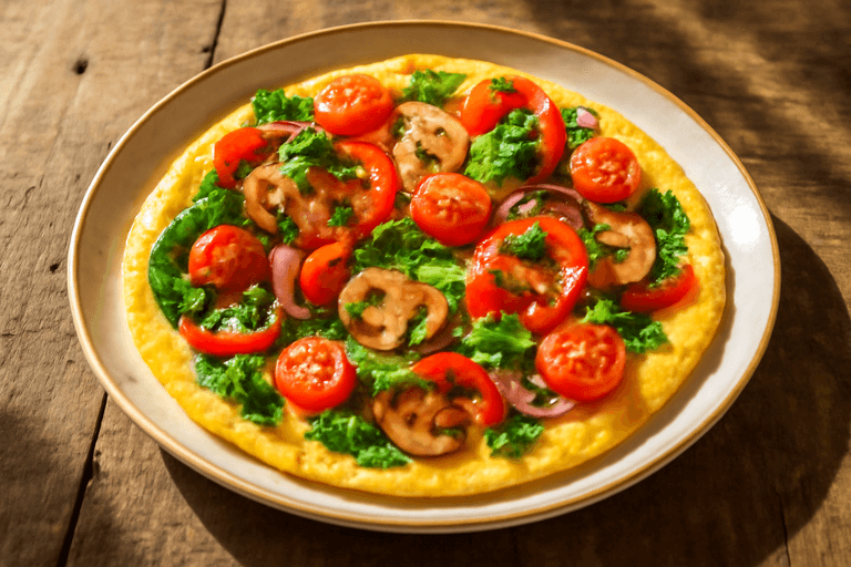 Proteinreiches Gemüse-Omelett für den perfekten Start