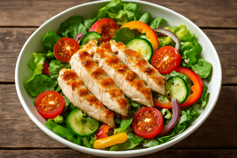 Salată clasică de pui cu legume proaspete