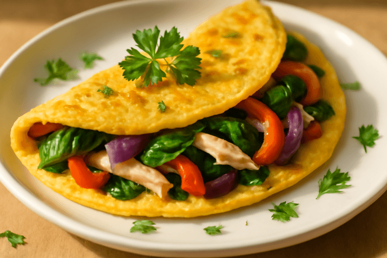 Hearty Spinach & Turkey Omelette