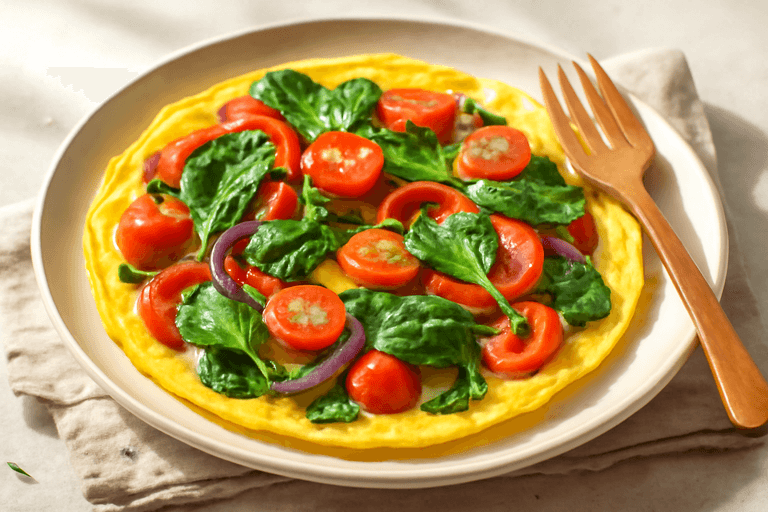 Omelette minceur aux légumes croquants