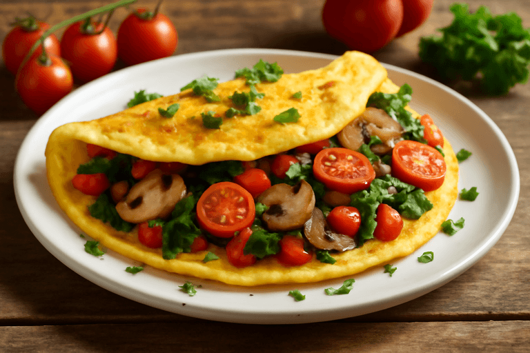 Proteinreiches Gemüse-Omelett