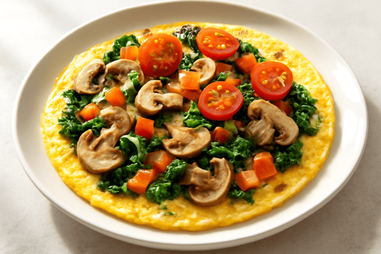 Proteinreiches Gemüse-Omelett zum Frühstück