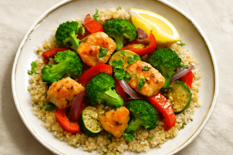 Hähnchen-Gemüse-Pfanne mit Quinoa