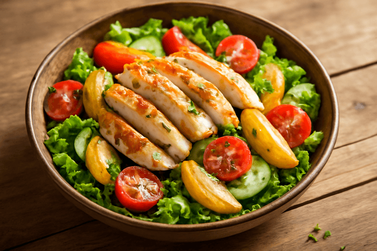 Классический куриный салат для энергии и легкости