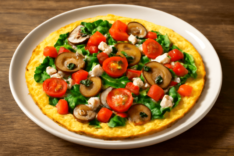 Proteinreiches Gemüse-Omelett zum Abnehmen