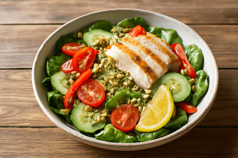 Ensalada ligera de pollo y quinoa