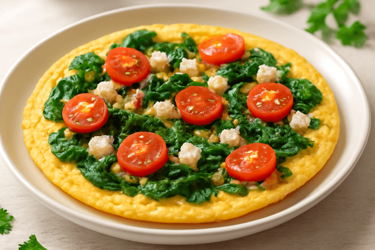 Omelette énergisante aux légumes et feta