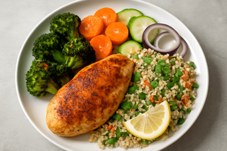 Gegrilde Kipfilet met Geroosterde Groenten en Quinoasalade