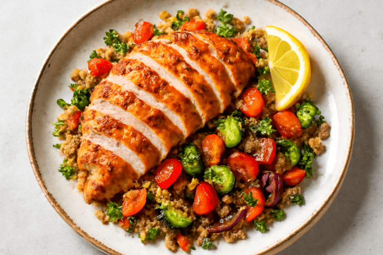 Gezonde Kipfilet met Geroosterde Groenten & Quinoasalade