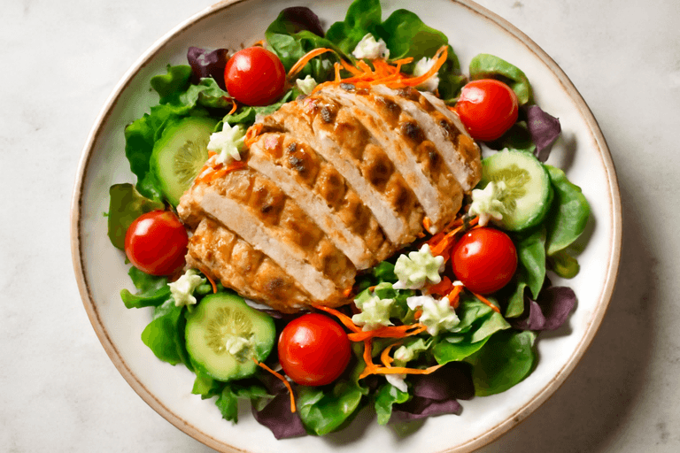 Salată clasică de pui cu legume proaspete