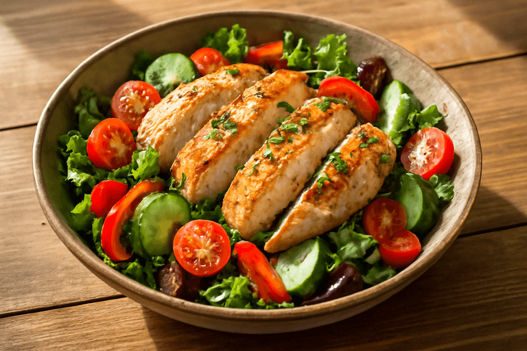 Salată clasică de pui cu legume proaspete