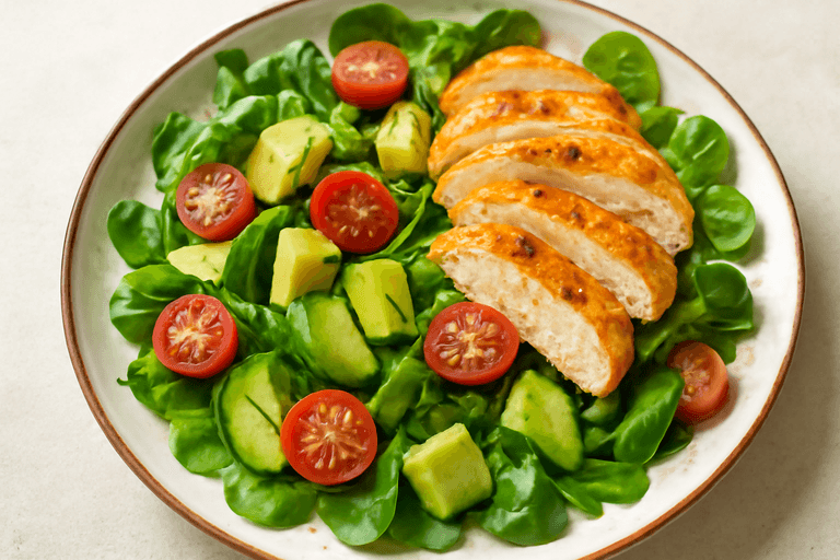 Energie Boost Lunchsalade met Gegrilde Kip & Avocado