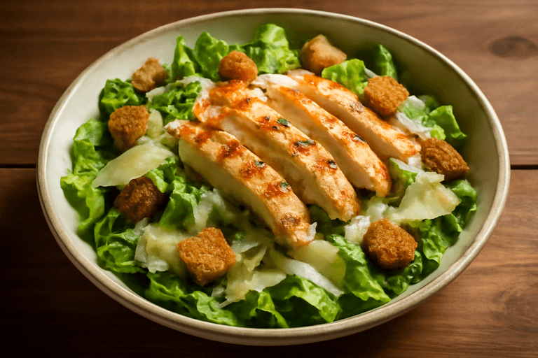 Ensalada César Clásica con Pollo a la Parrilla