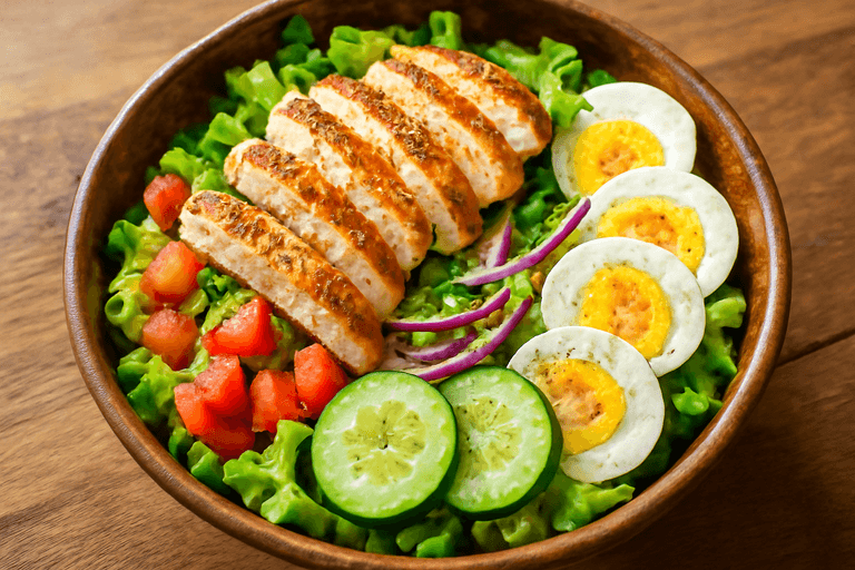 Ensalada de Pollo Clásica Alta en Proteína