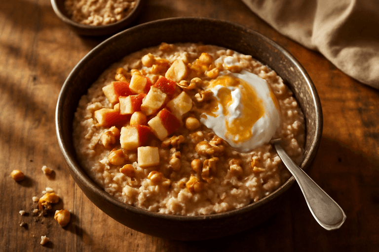 Protein-Porridge mit Apfel & Zimt