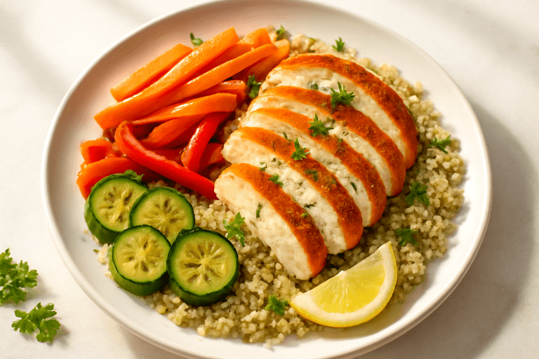 Let og Sund Kyllingebryst med Grøntsager og Quinoa