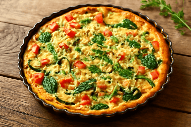 Proteinreiches Frühstücks-Ofenomelett mit Gemüse