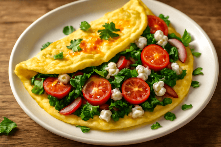 Omelette Clásica de Verduras y Queso