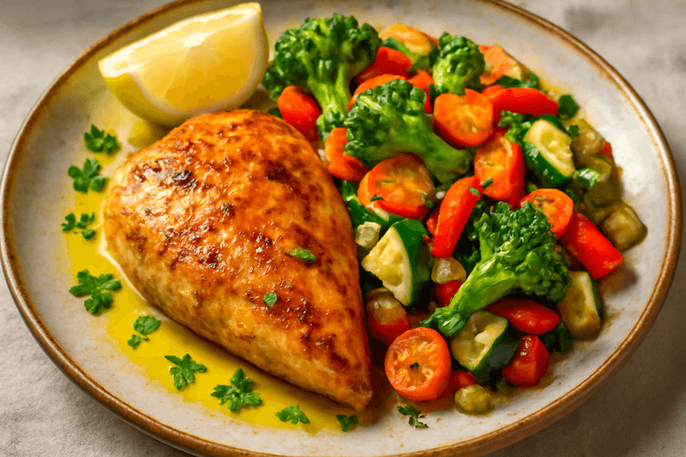 Hähnchen-Gemüse-Pfanne mit Kräutern