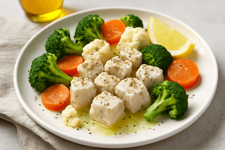 Лёгкое куриное филе с овощами на пару