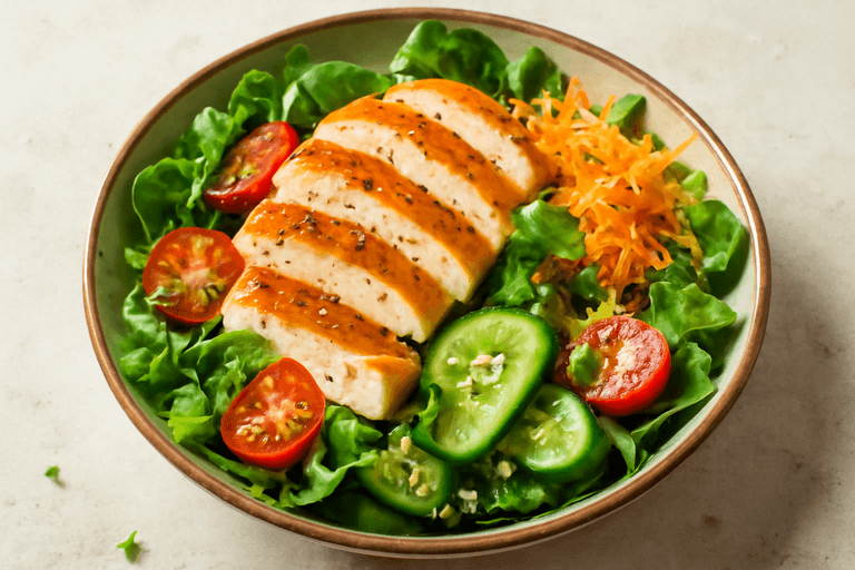 Energizing Salade met Gegrilde Kip en Groenten